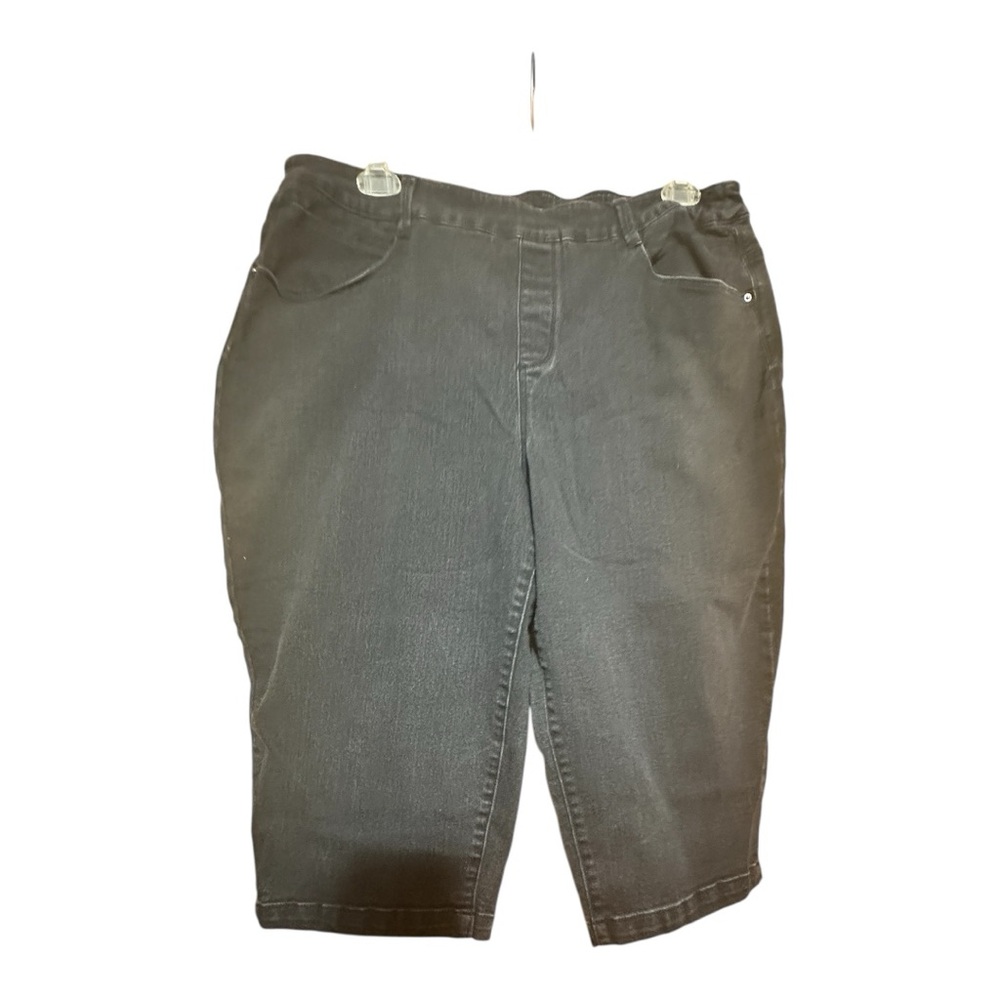 Black Bermuda Shorts with Elastic Waistband